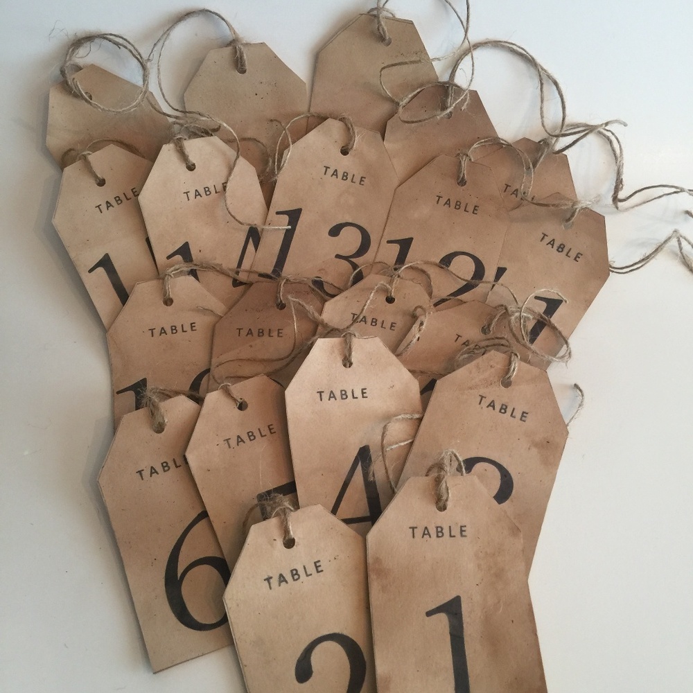 Set of 20 RUSTIC TABLE NUMBERS, WEDDINGS